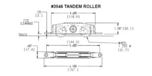 #3946 Roller Dimensions