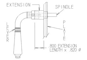 Lever Extension Drawing
