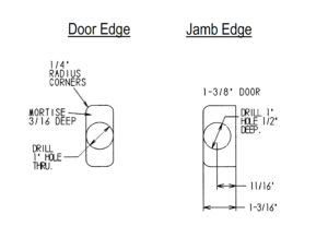 Tubular Latch Milling Details (1-3/8" Door)