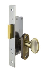 #9232 Sidelight Mortise Mechanism (Engaged) - US 5 Antique Brass