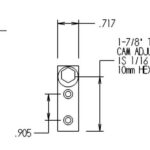 #F10PZREL Shoot Bolt Strike Dimensions