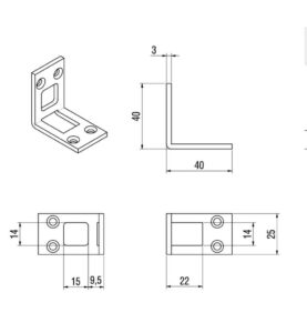 #71-S Corner Strike - Dimensions